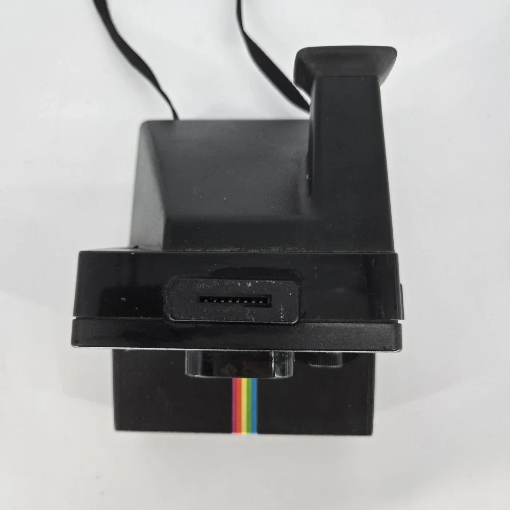 Vintage Polaroid Time-Zero‎ One Step Land Camera Rainbow Stripe w Strap Untested